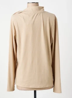 T-shirt Diane Laury Beige Manches Longues