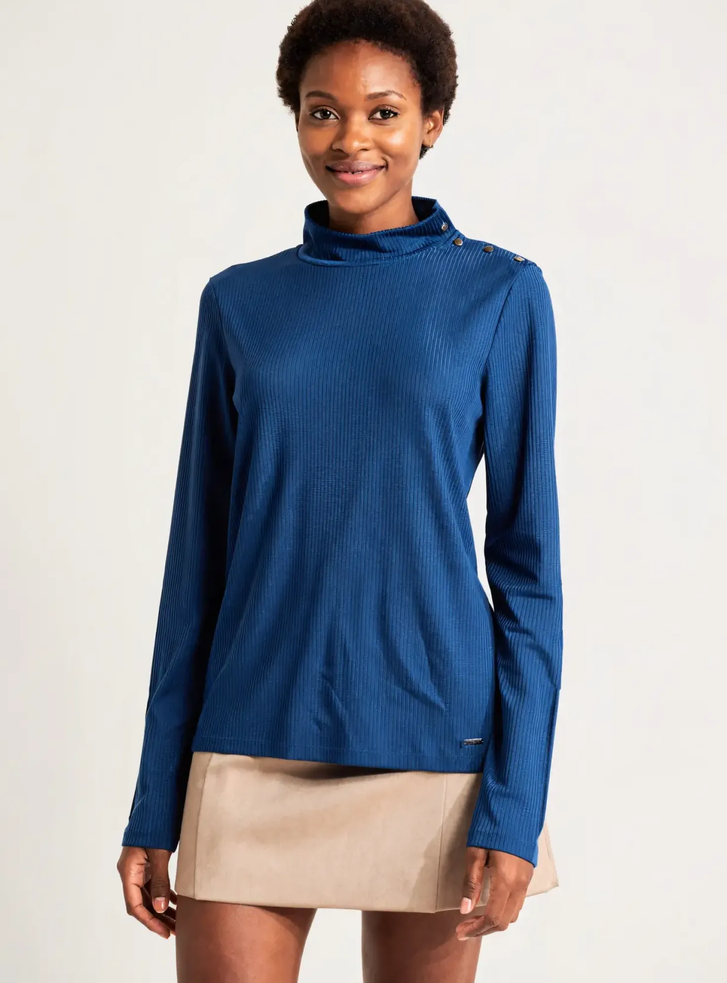 T-shirt Diane Laury Bleu Manches Longues