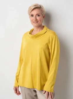 T-shirt Dolcezza Jaune Manches Longues
