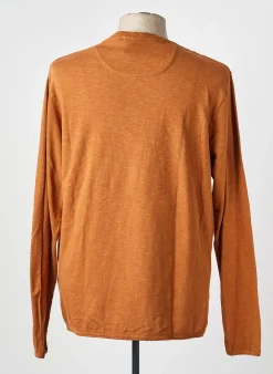 T-shirt Dstrezzed Marron Manches Longues