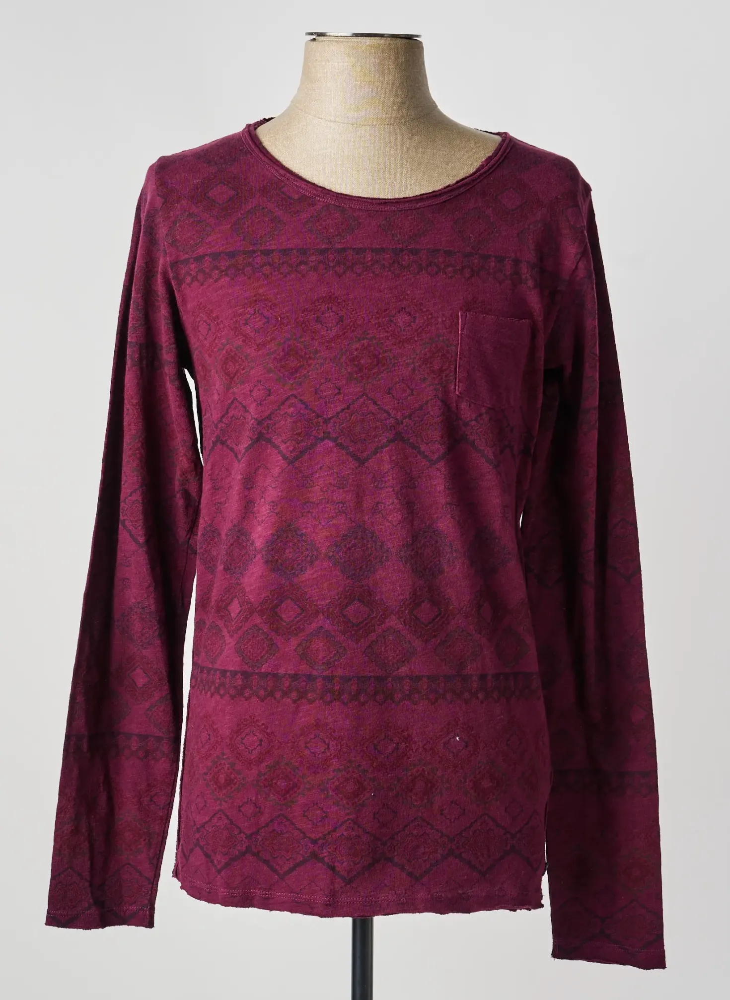 T-shirt Dstrezzed Violet Manches Longues