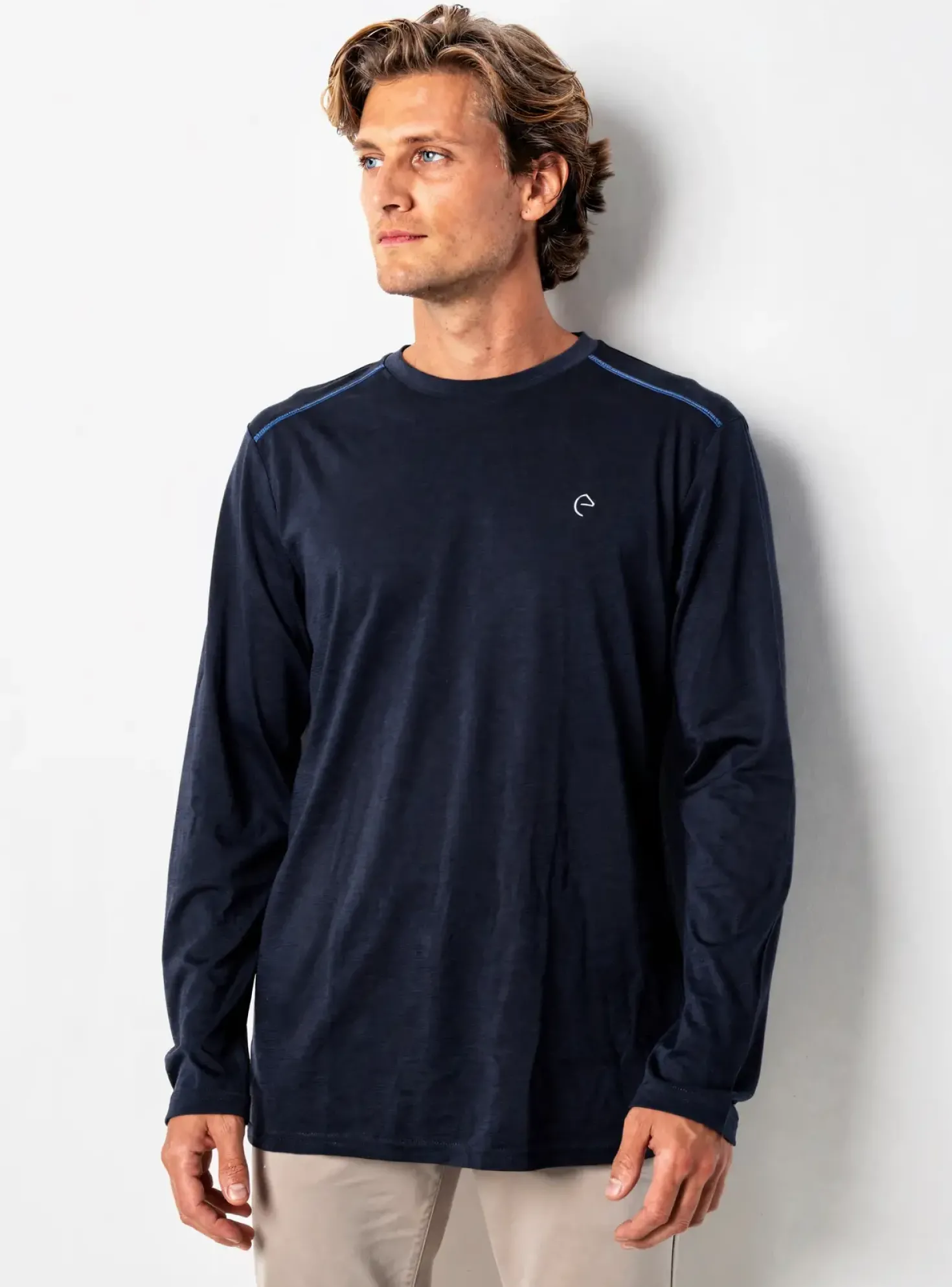 T-shirt Equitheme Bleu Manches Longues