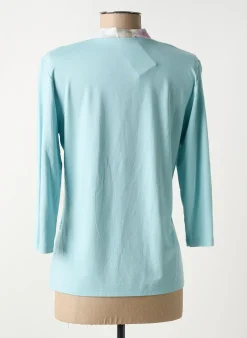 T-shirt Frank Walder Bleu Manches 3/4