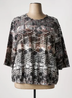 T-shirt Frank Walder Gris Manches 3/4
