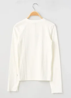 T-shirt Garcia Blanc Manches Longues