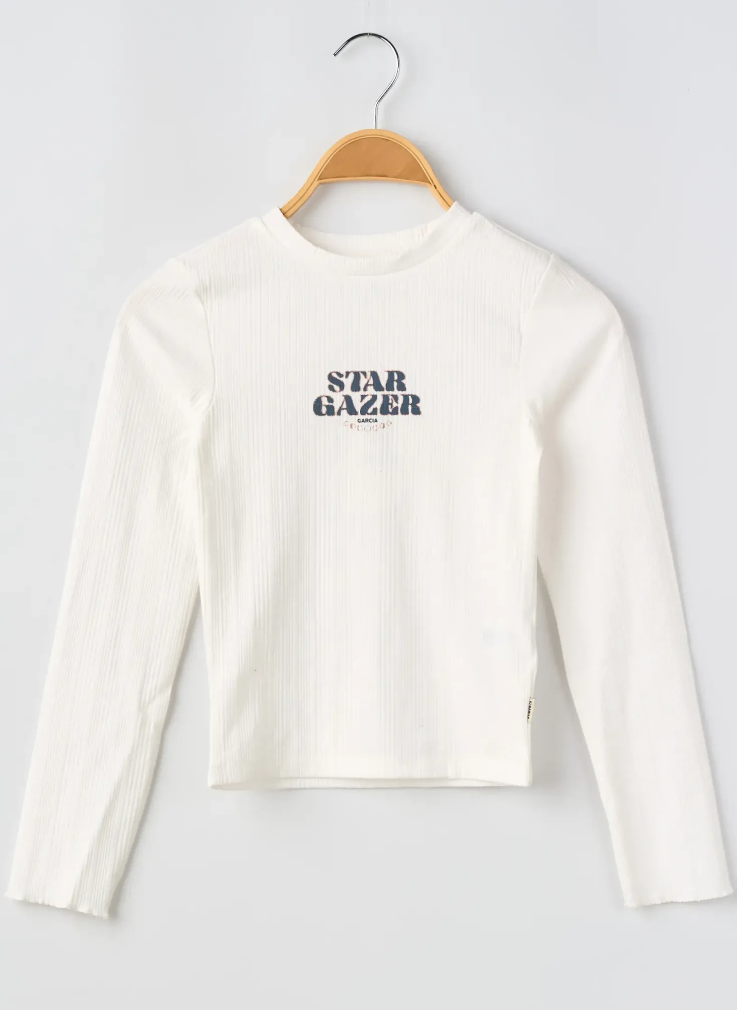 T-shirt Garcia Blanc Manches Longues