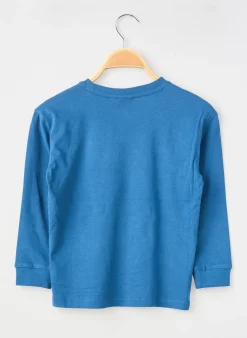 T-shirt Garcia Bleu Manches Longues