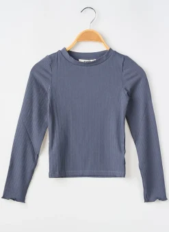 T-shirt Garcia Bleu Manches Longues