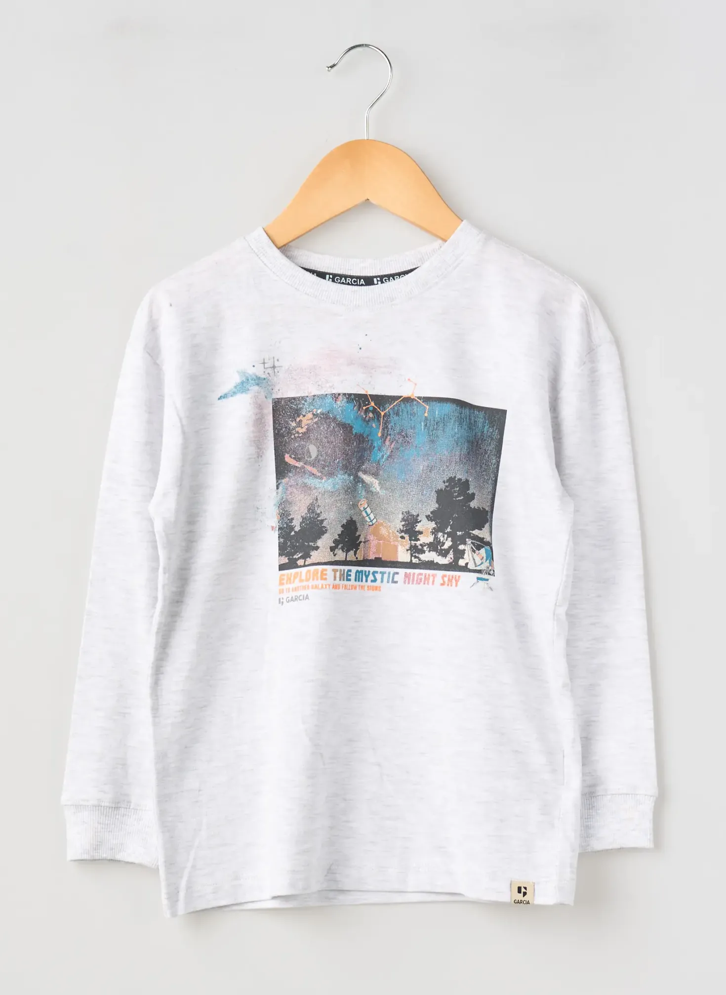 T-shirt Garcia Gris Manches Longues