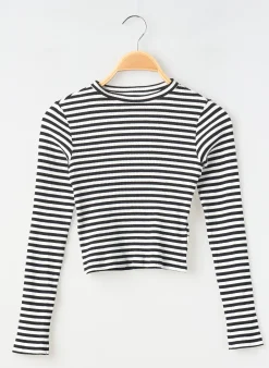 T-shirt Garcia Noir Manches Longues