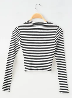 T-shirt Garcia Noir Manches Longues