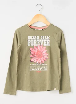 T-shirt Garcia Vert Manches Longues