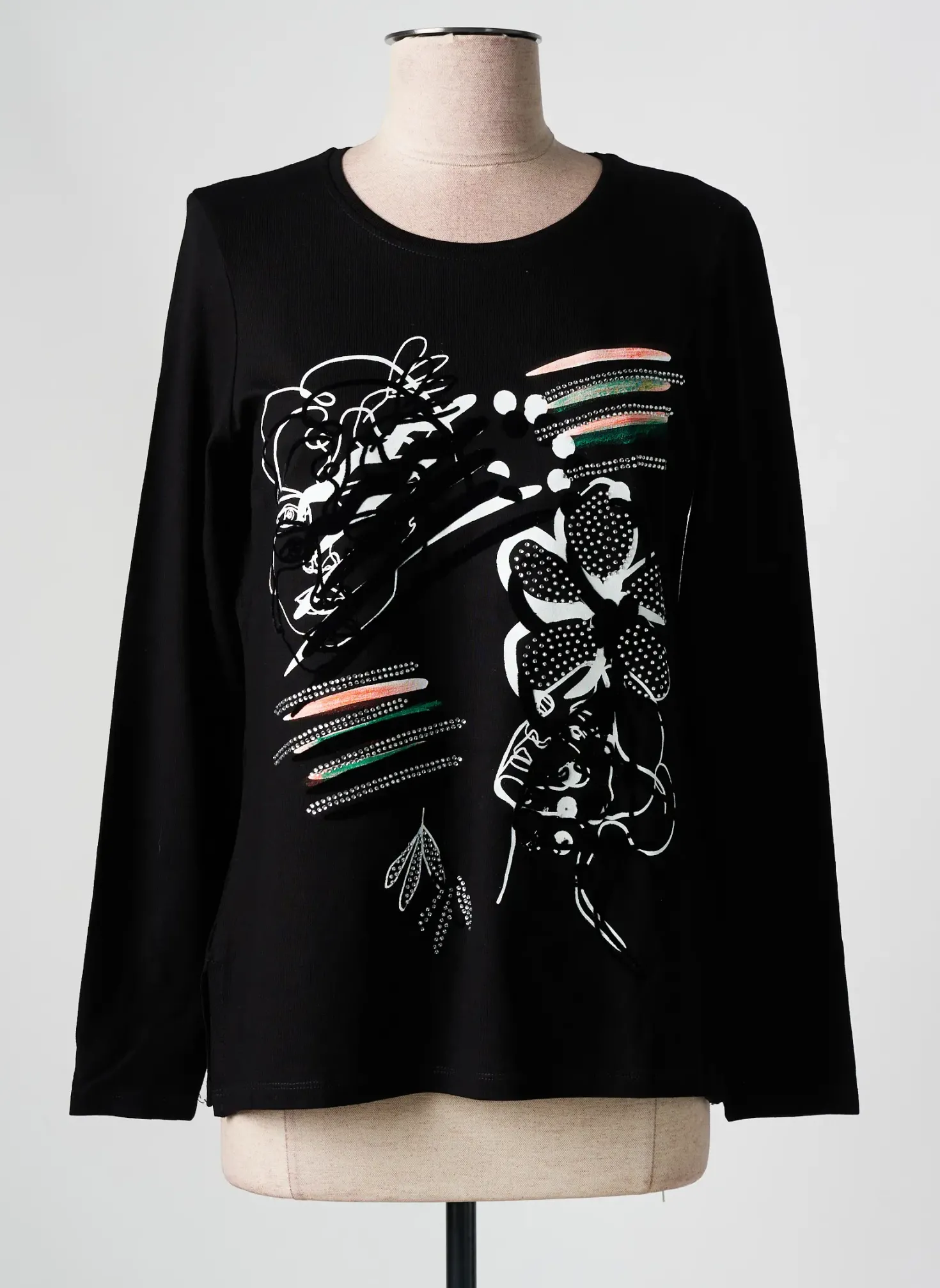 T-shirt Gregory Pat Noir Manches Longues