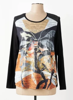 T-shirt Guy Dubouis Noir Manches Longues