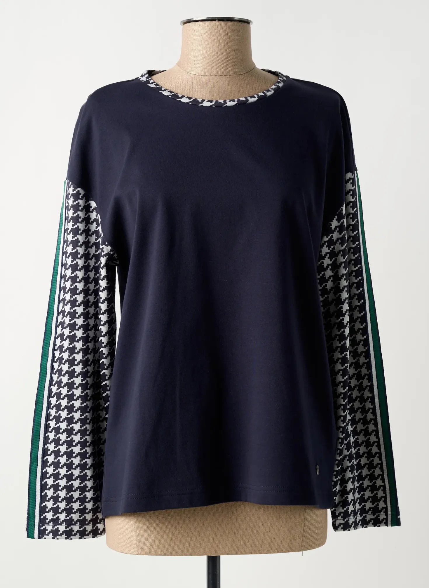 T-shirt Hajo Bleu Manches Longues