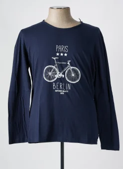 T-shirt Harris Wilson Bleu Manches Longues
