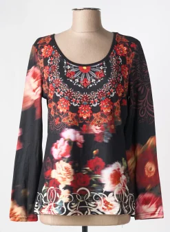 T-shirt 101 Idees Noir Manches Longues