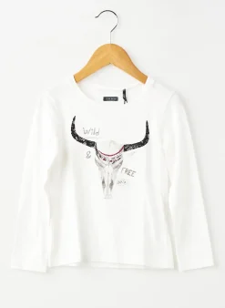 T-shirt Ikks Blanc Manches Longues