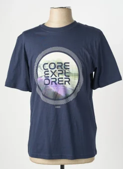 T-shirt Jack & Jones Bleu Manches Courtes