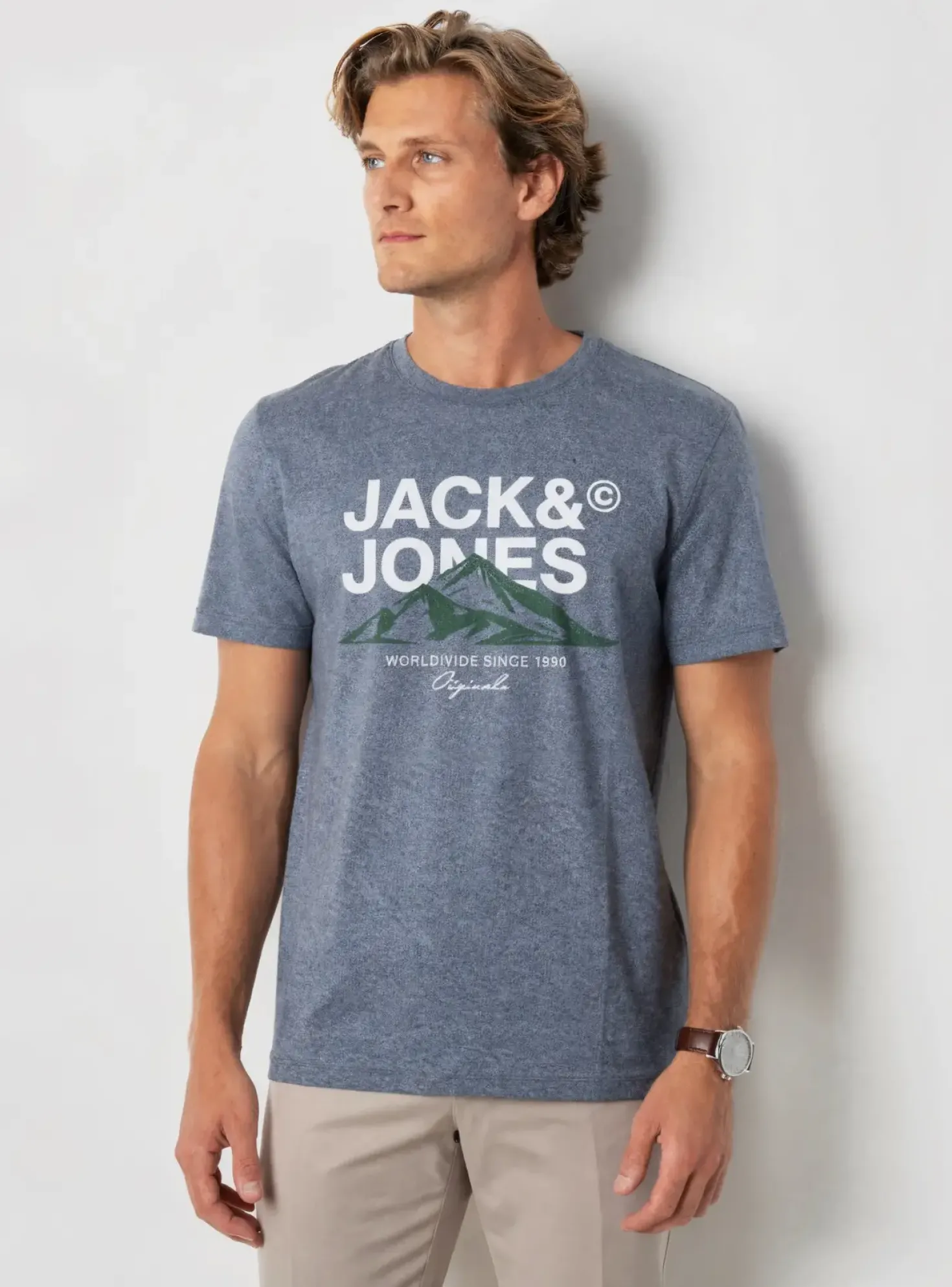 T-shirt Jack & Jones Gris