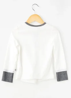 T-shirt Jean Bourget Beige Manches Longues