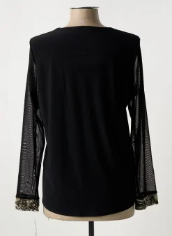 T-shirt Jean Delfin Noir Manches Longues