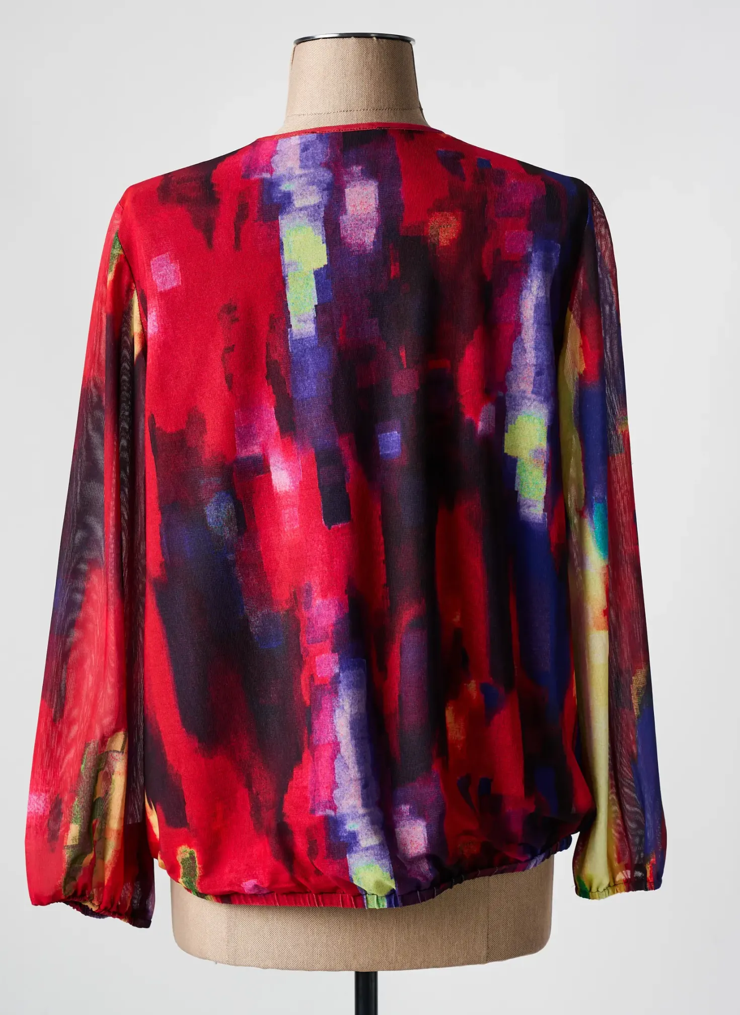 T-shirt Jean Delfin Rouge Manches Longues