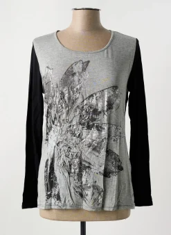 T-shirt Jean Gabriel Gris Manches Longues