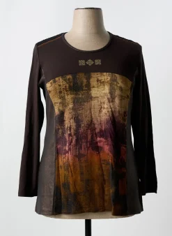 T-shirt Jean Gabriel Marron Manches Longues