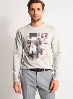 T-shirt 8js Gris Manches Longues