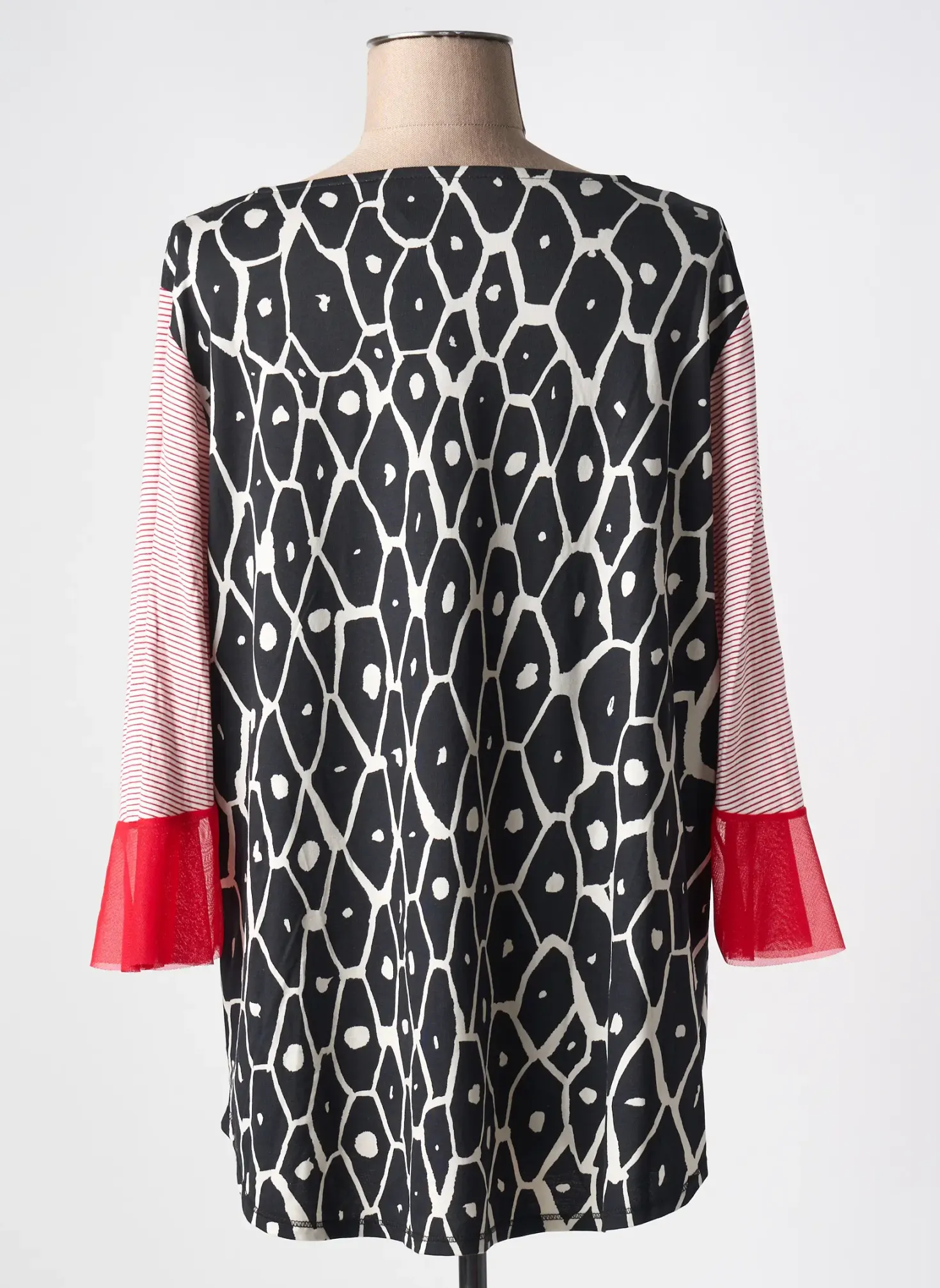 T-shirt Kakie Rouge Manches Longues