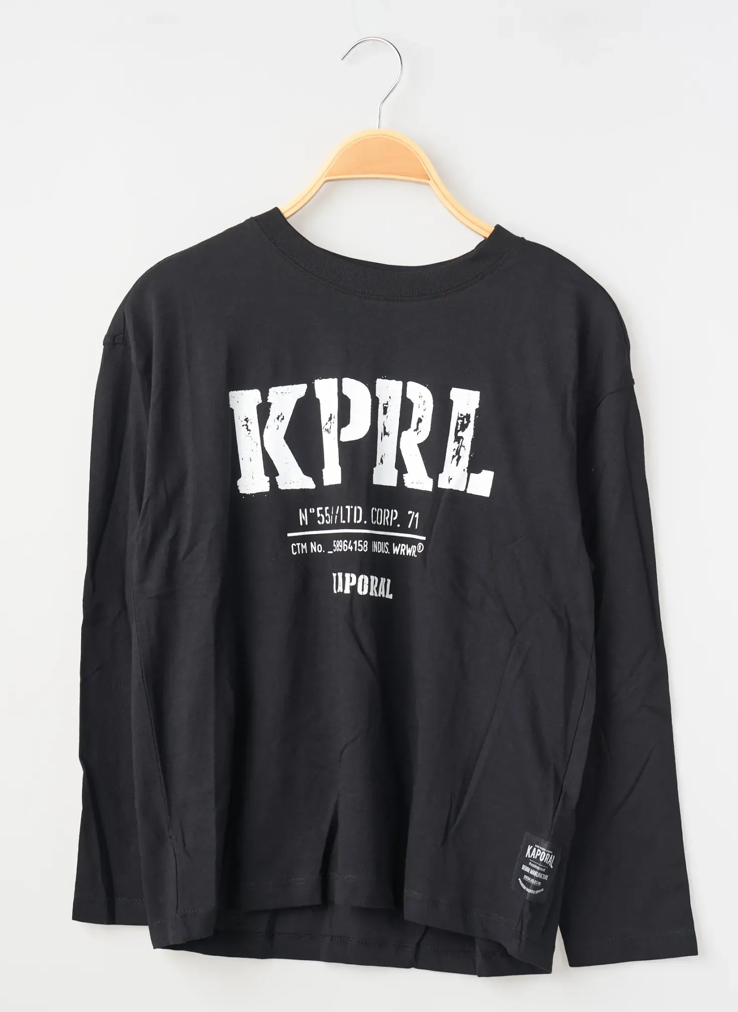 T-shirt Kaporal Noir Manches Longues