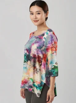 T-shirt Kozan Bleu Manches 3/4