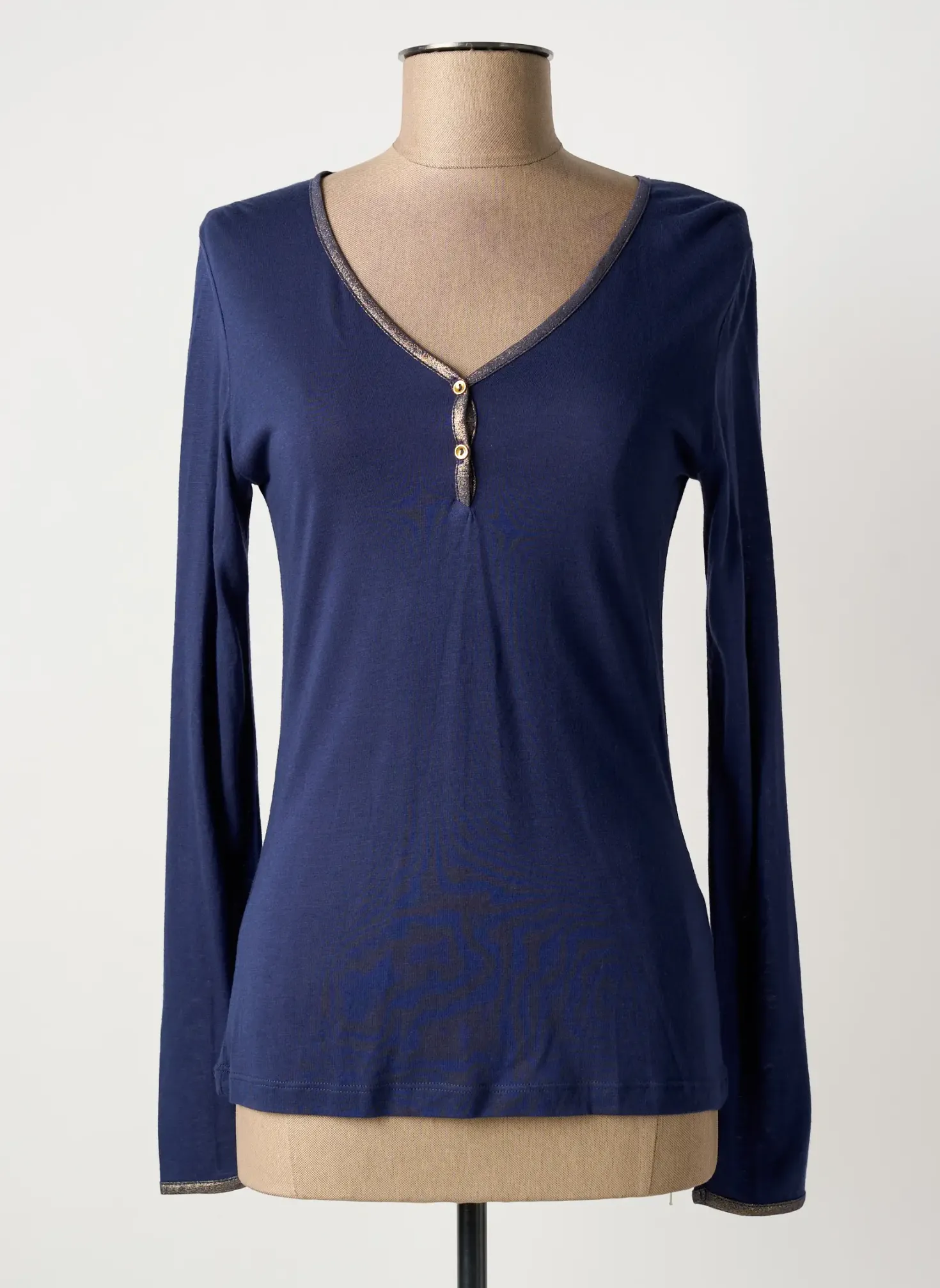 T-shirt La Fee Maraboutee Bleu Manches Longues
