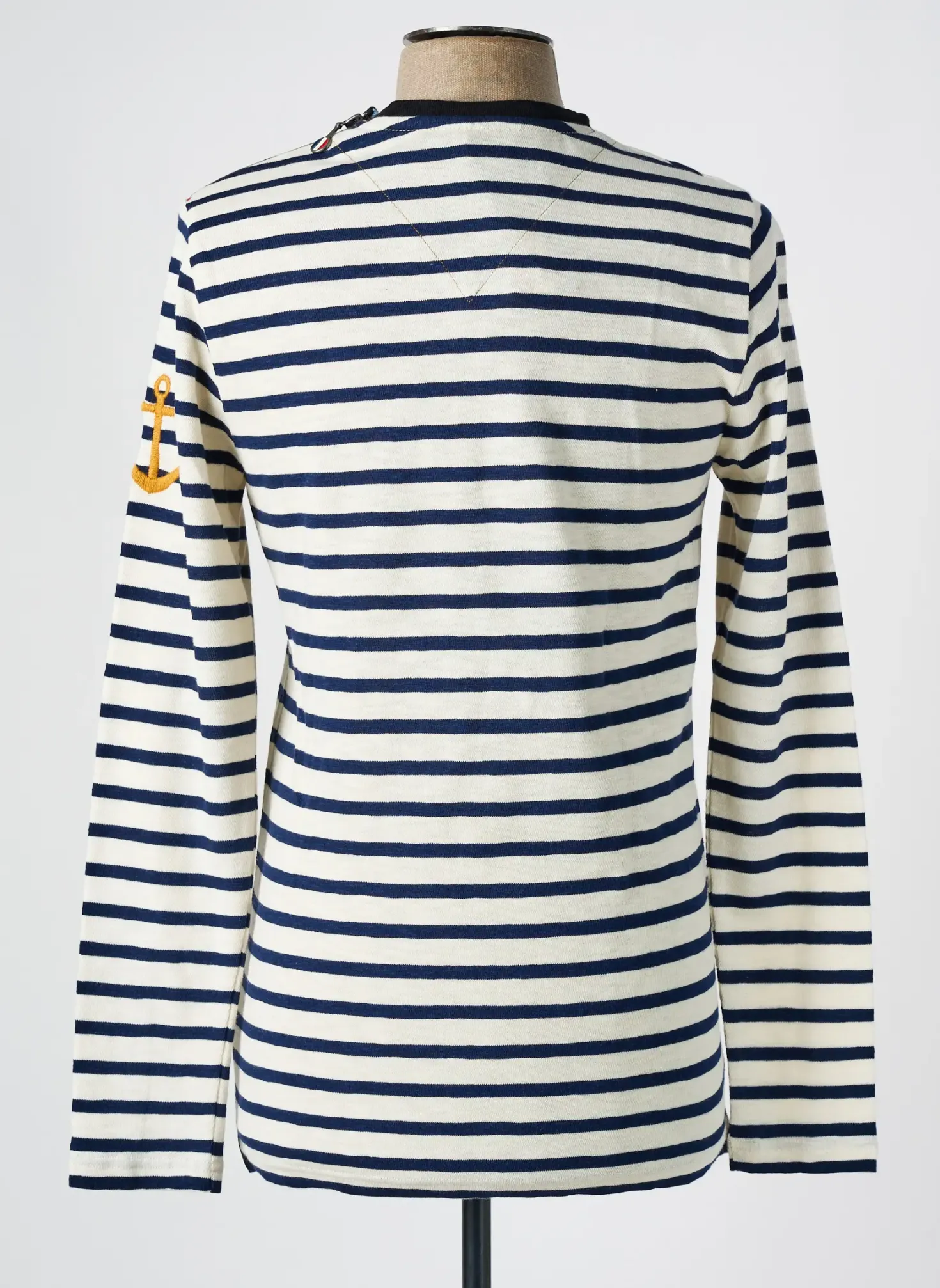 T-shirt La Marinière Française Blanc Manches Longues