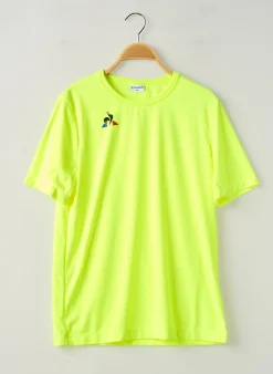 T-shirt Le Coq Sportif Jaune Manches Courtes