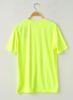 T-shirt Le Coq Sportif Jaune Manches Courtes