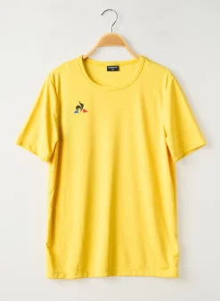 T-shirt Le Coq Sportif Jaune Manches Courtes