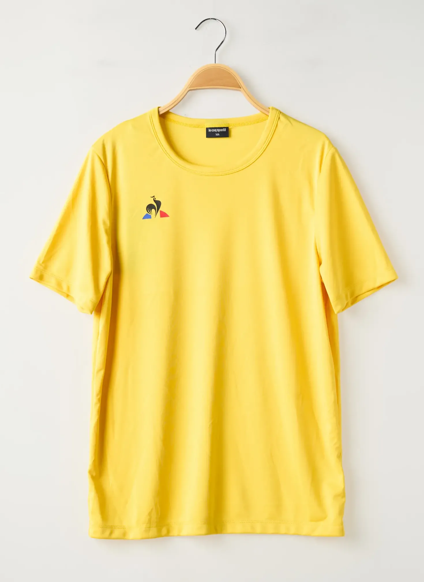 T-shirt Le Coq Sportif Jaune Manches Courtes