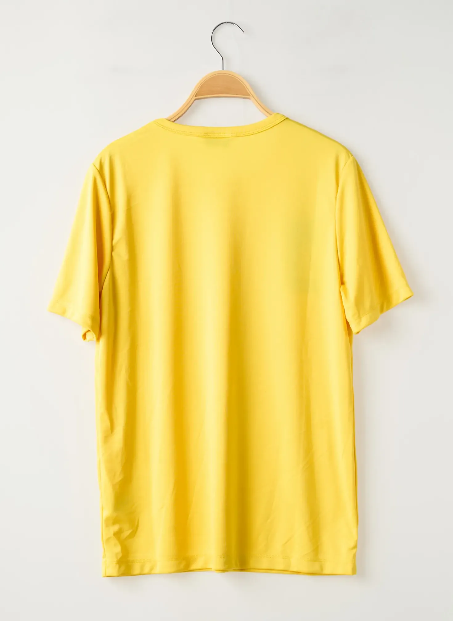 T-shirt Le Coq Sportif Jaune Manches Courtes