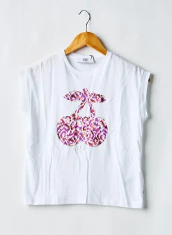 T-shirt Le Temps Des Cerises Blanc Manches Courtes