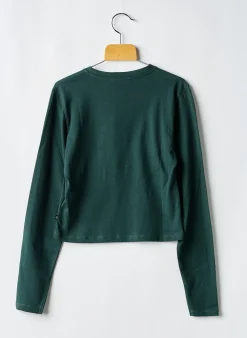 T-shirt Le Temps Des Cerises Vert Manches Longues