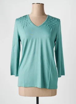 T-shirt Linea Tesini Vert Manches 3/4