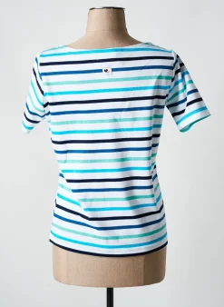 T-shirt Love By Md Bleu Manches Courtes