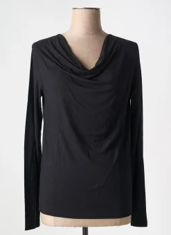 T-shirt Majestic Filatures Noir Manches Longues