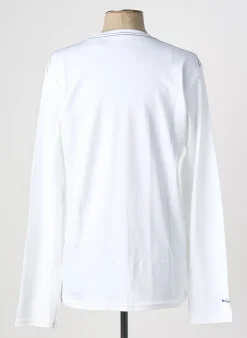 T-shirt Ma Locomotion Blanc Manches Longues