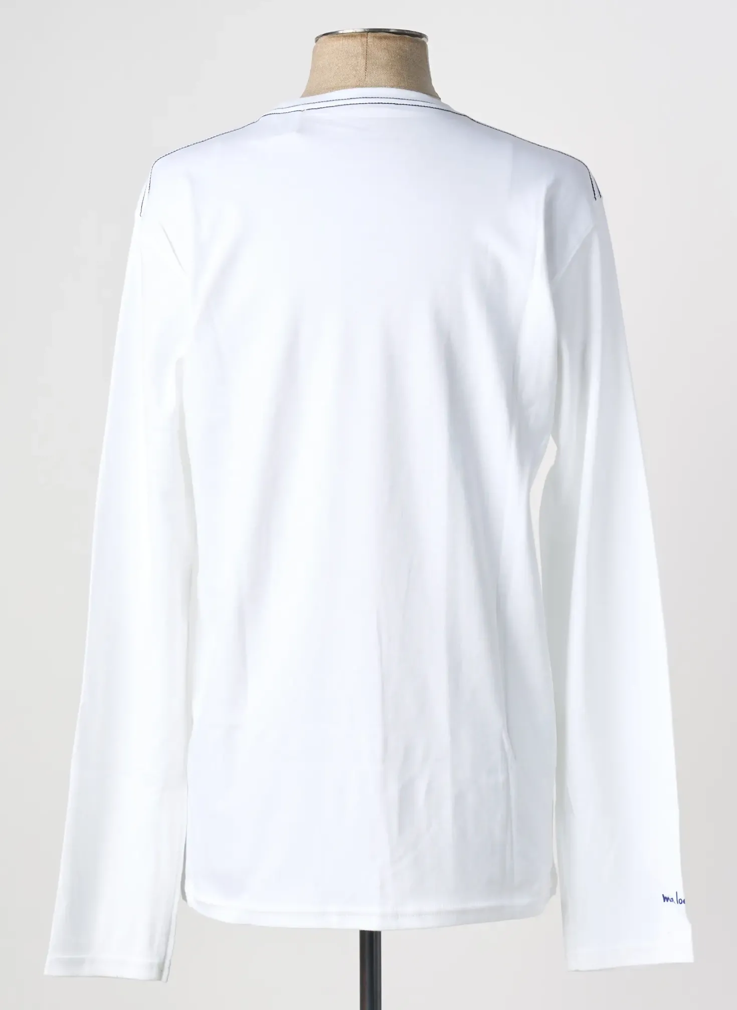 T-shirt Ma Locomotion Blanc Manches Longues