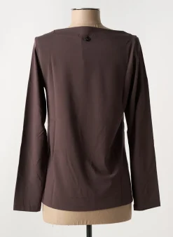 T-shirt Maloka Marron Manches Longues