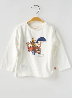 T-shirt Mayoral Blanc Manches Longues
