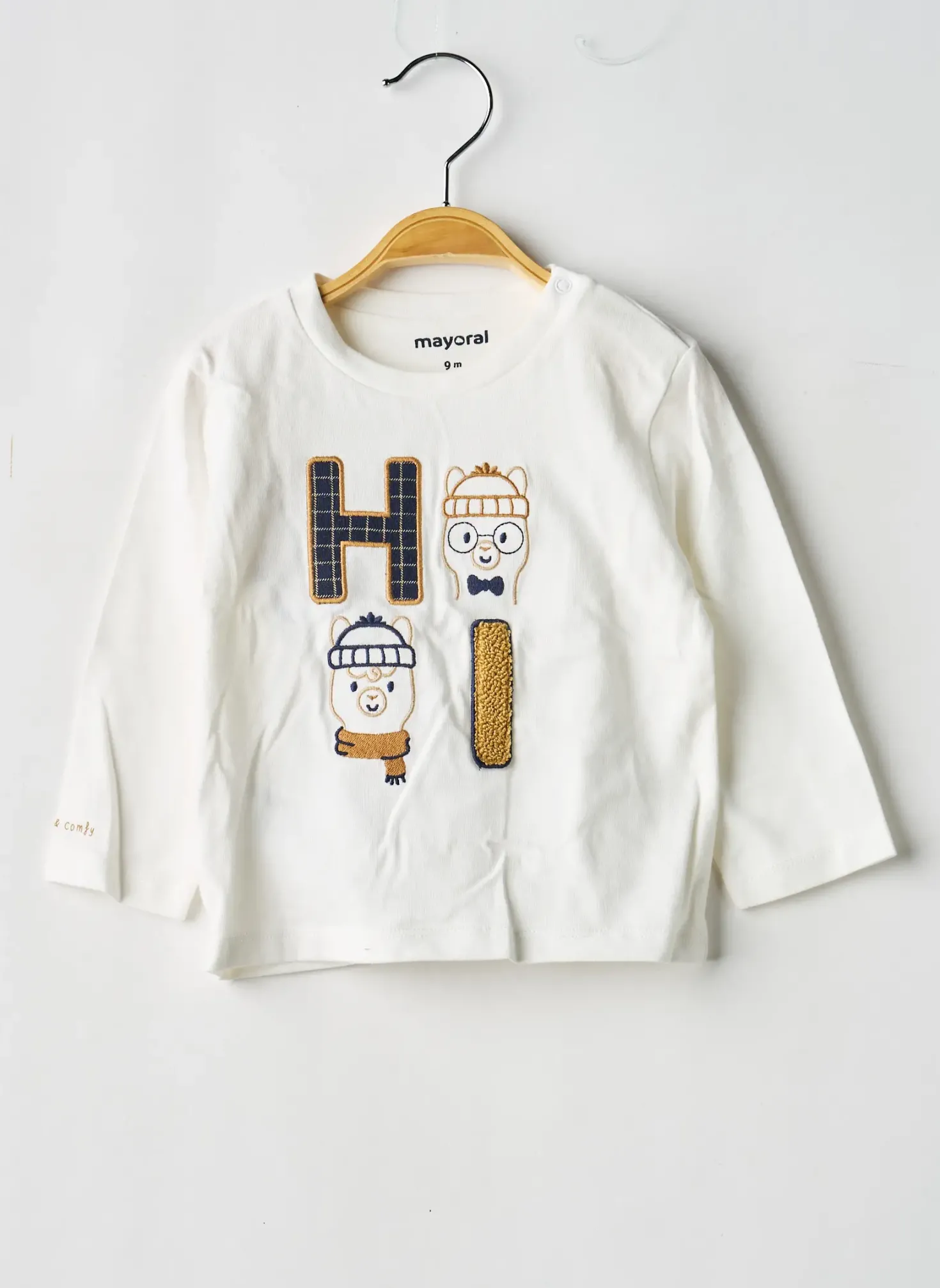T-shirt Mayoral Blanc Manches Longues